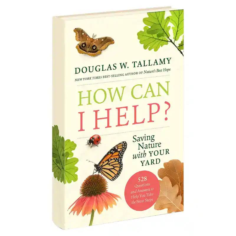 Helping preserve local ecosystems through sustainable yard practices with the book "How Can I Help? Saving Nature with Your Yard" by Douglas W. Tallamy.