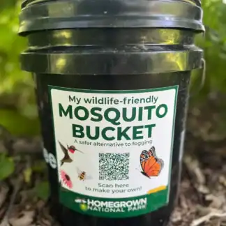 Mosquito bucket for wildlife protection, eco-friendly pest control, Homegrown National Park store product.